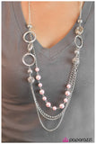 Paparazzi "Ready For Romance - Pink" Necklace & Earring Set Paparazzi Jewelry