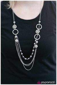 Paparazzi "Ready for Romance - Silver" Necklace & Earring Set Paparazzi Jewelry