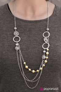 Paparazzi "Ready for Romance - Yellow" Necklace & Earring Set Paparazzi Jewelry