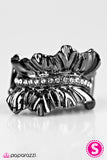 Paparazzi "Ready To RUFFLE - Black" ring Paparazzi Jewelry