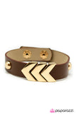 Paparazzi "Rebel Hearts" Brown Bracelet Paparazzi Jewelry