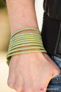 Paparazzi "Rebel Romance - Green" bracelet Paparazzi Jewelry