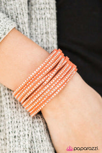 Paparazzi "Rebel Romance" Orange Wrap Bracelet Paparazzi Jewelry