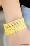 Paparazzi "Rebel Romance - Yellow" bracelet Paparazzi Jewelry