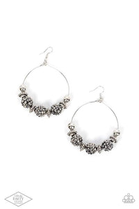 Paparazzi "I Can Take A Compliment" Silver Exclusive Earrings Paparazzi Jewelry