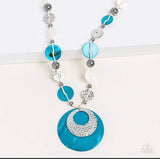Paparazzi "Seaside Shanty!" Blue Necklace & Earring Set Paparazzi Jewelry