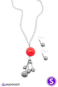 Paparazzi "Globetrotter" Red Necklace & Earring Set Paparazzi Jewelry