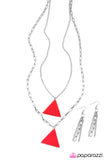 Paparazzi "Red Bermuda" Red Necklace & Earring Set Paparazzi Jewelry