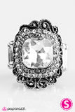 Paparazzi "REGALLY Speaking" White Ring Paparazzi Jewelry