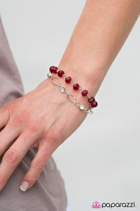 Paparazzi "Rich Beyond Your GLITZY-est Dreams" Red Bracelet Paparazzi Jewelry