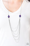 Paparazzi "Rich Beyond Your Wildest GLEAMS!" Purple Necklace & Earring Set Paparazzi Jewelry