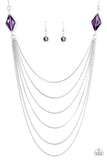 Paparazzi "Rich Beyond Your Wildest GLEAMS!" Purple Necklace & Earring Set Paparazzi Jewelry