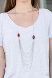 Paparazzi "Rich Beyond Your Wildest GLEAMS!" Red Necklace & Earring Set Paparazzi Jewelry