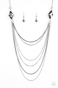 Paparazzi "Rich Beyond Your Wildest GLEAMS!" Silver Necklace & Earring Set Paparazzi Jewelry