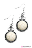 Paparazzi "Riding Along The Riverbed" White Earrings Paparazzi Jewelry