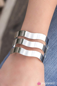 Paparazzi "Ridin The Waves" Silver Bracelet Paparazzi Jewelry