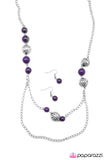 Paparazzi "Right On Time" Purple Necklace & Earring Set Paparazzi Jewelry