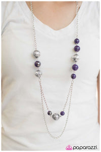 Paparazzi "Right On Time" Purple Necklace & Earring Set Paparazzi Jewelry