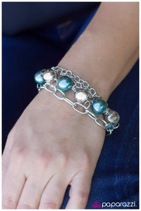 Paparazzi "Right Side of the Tracks" Blue Bracelet Paparazzi Jewelry