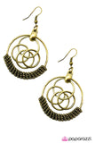 Paparazzi "Ring Me Up" Brass Earrings Paparazzi Jewelry