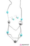 Paparazzi "Ripple Of Excitement" Blue Necklace & Earring Set Paparazzi Jewelry