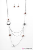 Paparazzi "Ripple Of Excitement" Brown Necklace & Earring Set Paparazzi Jewelry