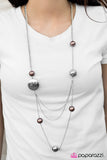 Paparazzi "Ripple Of Excitement" Brown Necklace & Earring Set Paparazzi Jewelry