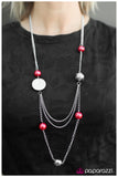 Paparazzi "Ripple Of Excitement" Red Necklace & Earring Set Paparazzi Jewelry