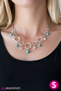 Paparazzi "River Cache" Blue Necklace & Earring Set Paparazzi Jewelry