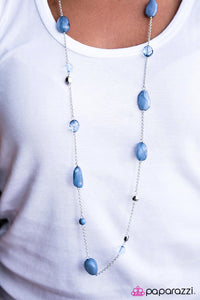 Paparazzi "River Cruise" Blue Necklace & Earring Set Paparazzi Jewelry