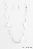 Paparazzi "River Cruise" White Necklace & Earring Set Paparazzi Jewelry