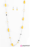 Paparazzi "River Cruise" Yellow Necklace & Earring Set Paparazzi Jewelry