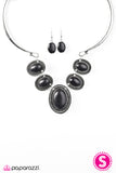 Paparazzi "River Ride" Black Necklace & Earring Set Paparazzi Jewelry