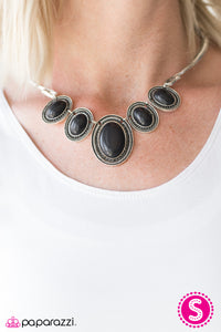 Paparazzi "River Ride" Black Necklace & Earring Set Paparazzi Jewelry