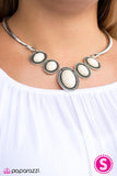 Paparazzi "River Ride" White Necklace & Earring Set Paparazzi Jewelry