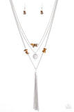 Paparazzi "River Rock Rio" Brown Necklace & Earring Set Paparazzi Jewelry