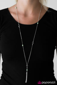 Paparazzi "Roam On" Green Necklace & Earring Set Paparazzi Jewelry
