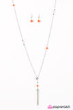 Paparazzi "Roam On" Orange Necklace & Earring Set Paparazzi Jewelry