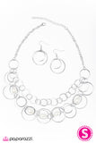 Paparazzi "Rock Around the Clock" White Necklace & Earring Set Paparazzi Jewelry