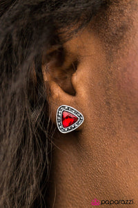 Paparazzi "Rocking The Best" Red Post Earrings Paparazzi Jewelry