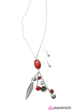 Paparazzi "Rock Of Ages" Red Necklace & Earring Set Paparazzi Jewelry