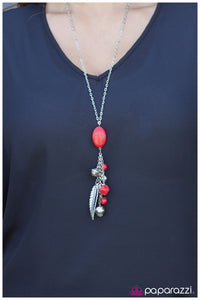 Paparazzi "Rock Of Ages" Red Necklace & Earring Set Paparazzi Jewelry