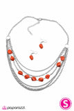 Paparazzi "Rock, Paper, Scissors - Orange" necklace Paparazzi Jewelry