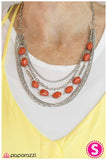 Paparazzi "Rock, Paper, Scissors - Orange" necklace Paparazzi Jewelry