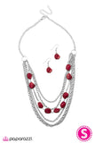 Paparazzi "Rock, Paper, Scissors - Pink" necklace Paparazzi Jewelry