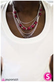 Paparazzi "Rock, Paper, Scissors - Pink" necklace Paparazzi Jewelry