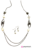 Paparazzi "Rock Springs" White Necklace & Earring Set Paparazzi Jewelry