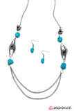 Paparazzi "Rock Springs" Blue Necklace & Earring Set Paparazzi Jewelry