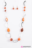 Paparazzi "Rock Star" Orange Necklace & Earring Set Paparazzi Jewelry