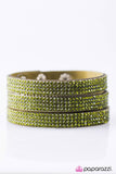 Paparazzi "Rockstars and Rhinestones - Green" bracelet Paparazzi Jewelry